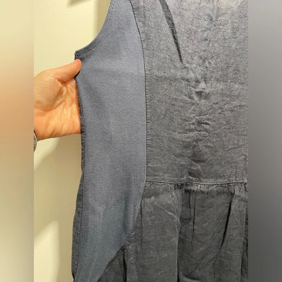 NWT Lina Tomei 100% linen dress with beaded neckline, size small - Picture 5 of 13